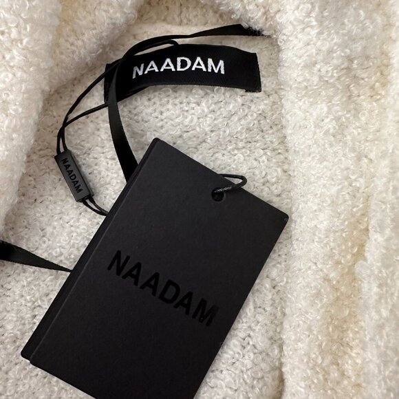 NWT Naadam Luxe Boucle Knit Cardigan Sweater Merino Wool Women's XS White - Picture 7 of 7